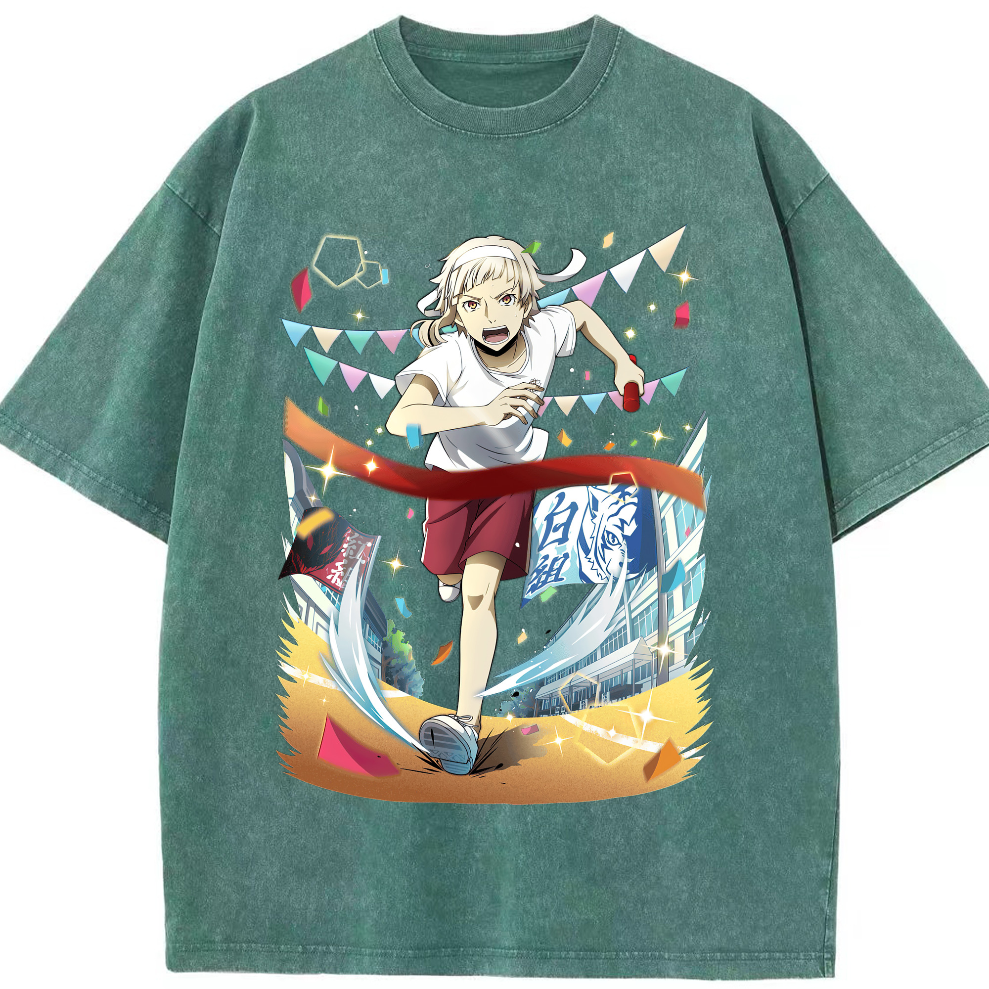 （画像用） 文豪ストレイドッグス Bungo Stray Dogs 綿100% ヴィンテージ風 半袖Tシャツ（フロントプリント）